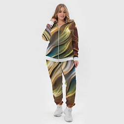 Женский 3D-костюм Металлический атласный песок, цвет: 3D-белый — фото 2