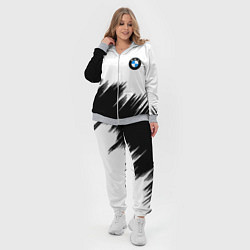 Женский 3D-костюм BMW чёрные штрихи текстура, цвет: 3D-меланж — фото 2