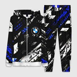 Женский 3D-костюм BMW stripes color auto sport, цвет: 3D-белый