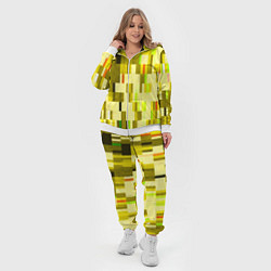 Женский 3D-костюм Жёлтый глитч, цвет: 3D-белый — фото 2