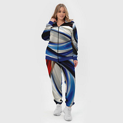 Женский 3D-костюм Изогнутая абстракция, цвет: 3D-синий — фото 2