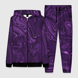 Женский 3D-костюм Абстакция на темно фиолетовом, цвет: 3D-черный
