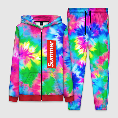 Женский костюм Color abstraction - summer / 3D-Красный – фото 1