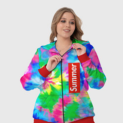 Женский 3D-костюм Color abstraction - summer, цвет: 3D-красный — фото 2