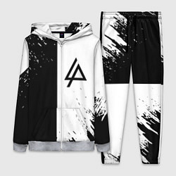 Женский 3D-костюм Linkin park краски чёрнобелый, цвет: 3D-меланж