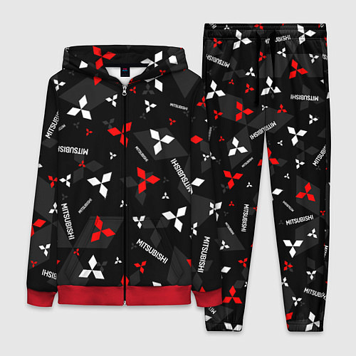 Женский костюм Mitsubishi - logo pattern / 3D-Красный – фото 1
