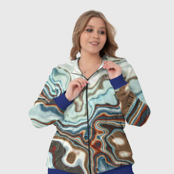 Женский 3D-костюм Мраморная текстура, цвет: 3D-синий — фото 2