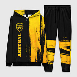 Женский 3D-костюм Arsenal - gold gradient по-вертикали, цвет: 3D-черный