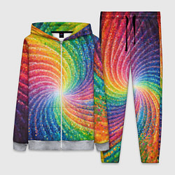 Женский 3D-костюм Радужные узоры яркие, цвет: 3D-меланж