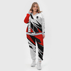Женский 3D-костюм Helldivers 2: White x Red, цвет: 3D-меланж — фото 2