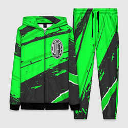 Женский 3D-костюм AC Milan sport green, цвет: 3D-черный