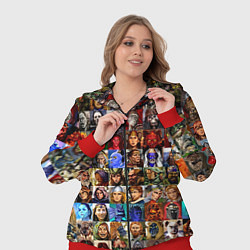 Женский 3D-костюм Портреты всех героев, цвет: 3D-красный — фото 2
