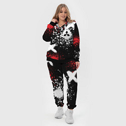 Женский 3D-костюм Митсубиси на фоне граффити и брызг красок, цвет: 3D-черный — фото 2
