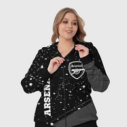 Женский 3D-костюм Arsenal sport на темном фоне вертикально, цвет: 3D-черный — фото 2
