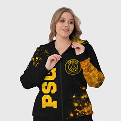 Женский 3D-костюм PSG - gold gradient вертикально, цвет: 3D-черный — фото 2