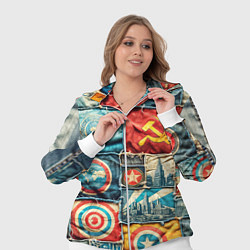 Женский 3D-костюм Пэчворк джинсы в СССР, цвет: 3D-белый — фото 2