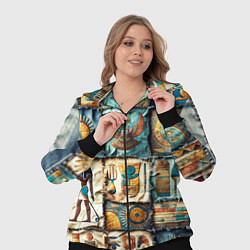 Женский 3D-костюм Пэчворк из Египта, цвет: 3D-черный — фото 2