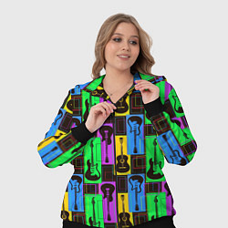 Женский 3D-костюм Красочные гитары, цвет: 3D-черный — фото 2