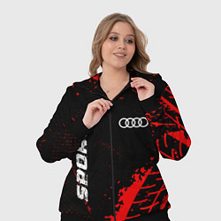 Женский 3D-костюм Audi red sport tires, цвет: 3D-черный — фото 2