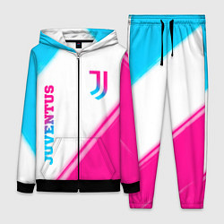 Женский 3D-костюм Juventus neon gradient style вертикально, цвет: 3D-черный