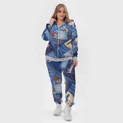 Женский 3D-костюм Vanguard jeans patchwork - ai art, цвет: 3D-меланж — фото 2