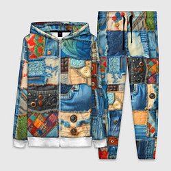 Женский костюм Vanguard denim patchwork - ai art