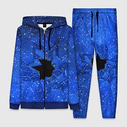 Женский 3D-костюм Расколотое стекло - звездное небо, цвет: 3D-синий
