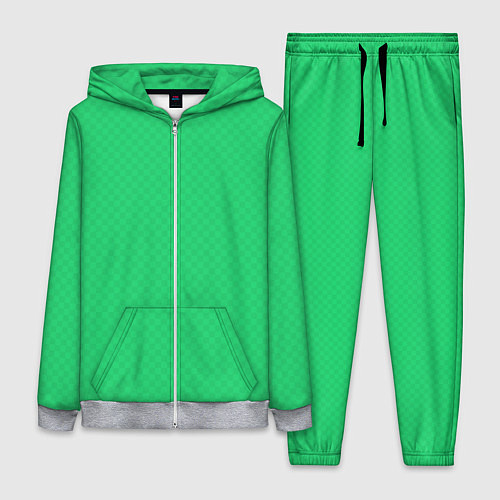 Женский костюм Яркий зелёный текстурированный в мелкий квадрат / 3D-Меланж – фото 1