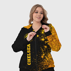 Женский 3D-костюм Chelsea - gold gradient по-вертикали, цвет: 3D-черный — фото 2