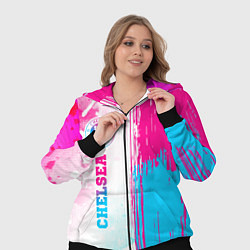 Женский 3D-костюм Chelsea neon gradient style по-вертикали, цвет: 3D-черный — фото 2