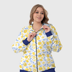 Женский 3D-костюм Летний вайб - паттерн лимонов, цвет: 3D-синий — фото 2