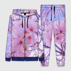 Женский костюм Цветущая сакура на голубом фоне