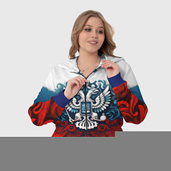 Женский 3D-костюм Триколор и герб Росссия, цвет: 3D-синий — фото 2