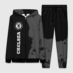 Женский 3D-костюм Chelsea sport на темном фоне по-вертикали, цвет: 3D-черный