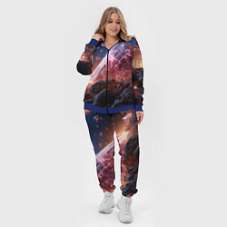 Женский 3D-костюм Абстрактная пирамида космическая, цвет: 3D-синий — фото 2