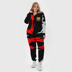 Женский 3D-костюм Barcelona fc краски спорт, цвет: 3D-черный — фото 2