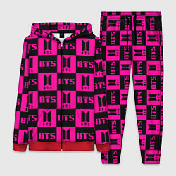 Женский костюм BTS pattern pink logo