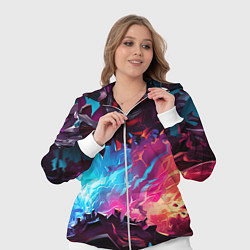 Женский 3D-костюм Абстрактные краски во взрыве, цвет: 3D-белый — фото 2