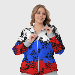 Женский 3D-костюм Российский флаг брызги, цвет: 3D-меланж — фото 2
