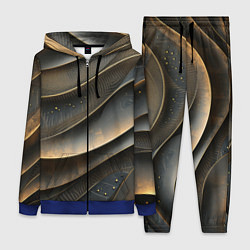 Женский 3D-костюм Лакшери текстура с узорами, цвет: 3D-синий
