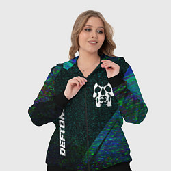 Женский 3D-костюм Deftones glitch blue, цвет: 3D-черный — фото 2