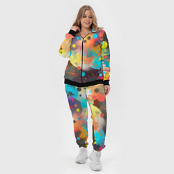 Женский 3D-костюм Акварельная абстракция - нейросеть, цвет: 3D-черный — фото 2