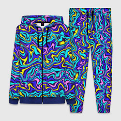 Женский 3D-костюм Psychedelic multicolored pattern, цвет: 3D-синий