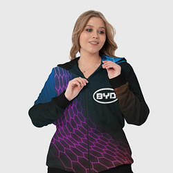 Женский 3D-костюм BYD neon hexagon, цвет: 3D-черный — фото 2