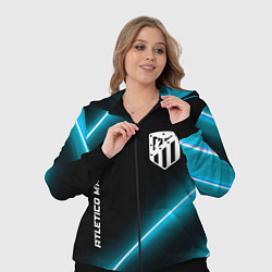 Женский 3D-костюм Atletico Madrid неоновые лампы, цвет: 3D-черный — фото 2