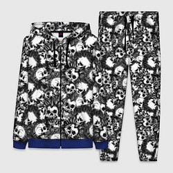 Женский 3D-костюм Панк черепа, цвет: 3D-синий