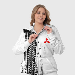 Женский 3D-костюм Митсубиси - следы от колес, цвет: 3D-белый — фото 2