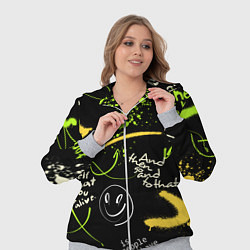 Женский 3D-костюм Неоновый смайл, цвет: 3D-меланж — фото 2