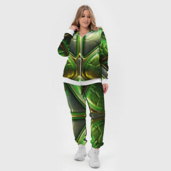Женский 3D-костюм Объемная зеленая текстурная кожа, цвет: 3D-белый — фото 2