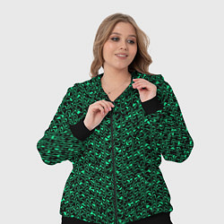 Женский 3D-костюм Чёрно-зелёный абстрактная текстура, цвет: 3D-черный — фото 2
